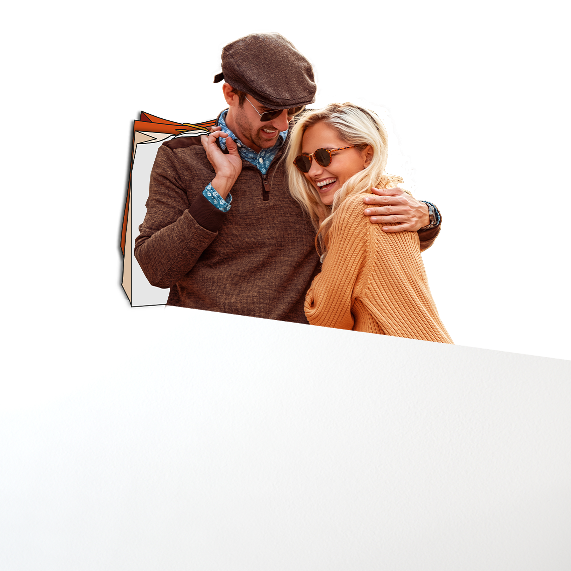  laughing couple shopping