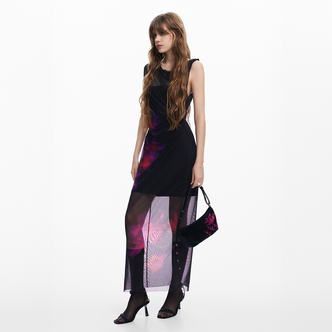 woman in Desigual clothes