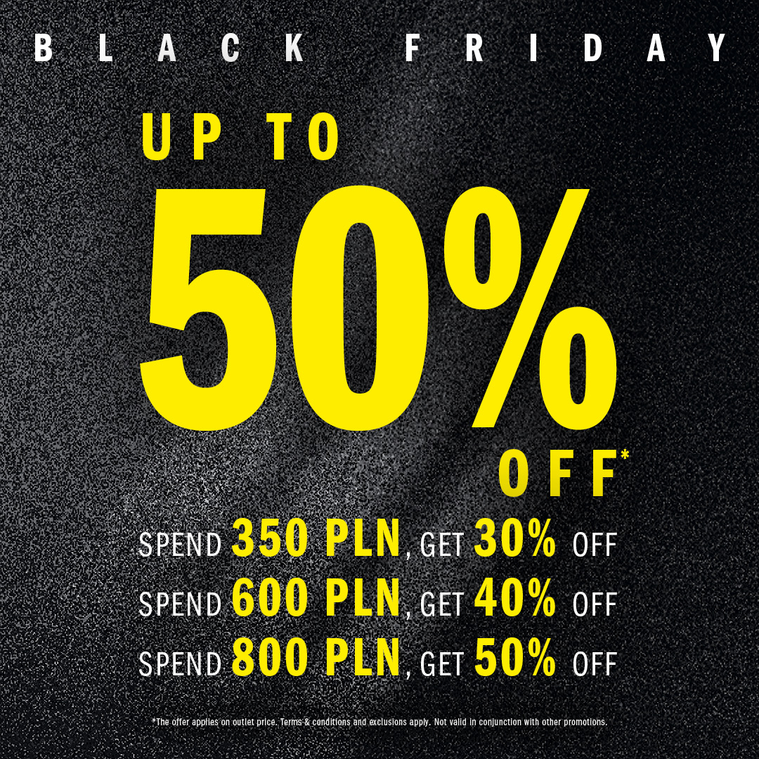 Discount information on black background