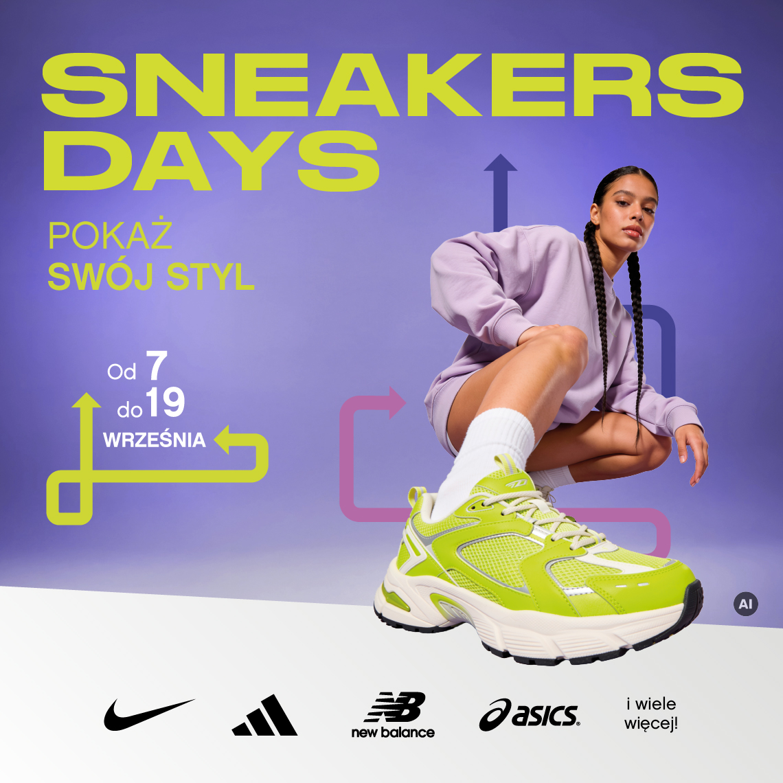 kobieta w sneakersach