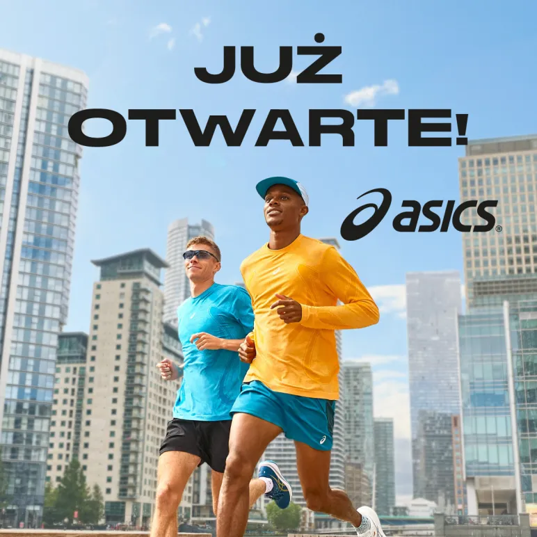 biegacze w ubraniach Asics