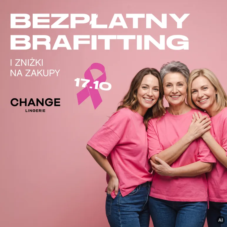 trzy kobiety w różowych koszulkach na różowy październik